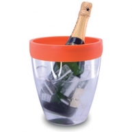 Відро для льоду SILICONE ICE BUCKET ORANGE, з силіконовим обідком