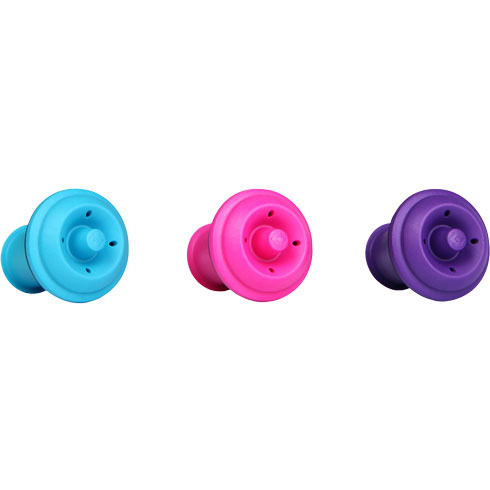 Пробка вакуумна для зберігання пляшки вина VACUUM WINE STOPPER PINK/BLUE/PURPLE, 3 шт. у наборі