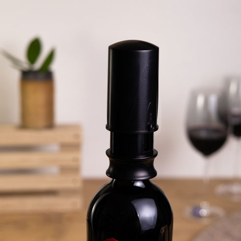 Пробка вакуумна для вина VACUUM WINE SAVER, чорний, блістер
