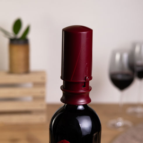 Пробка вакуумна для вина VACUUM WINE SAVER, бургунд, блістер