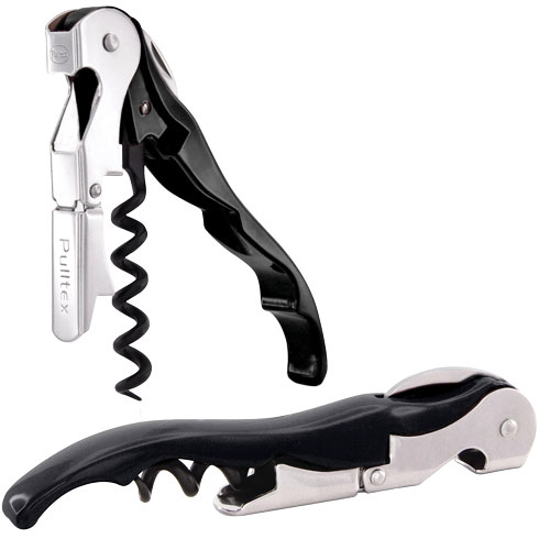 Штопор DOUBLE LEVER CORKSCREW, чорний, блістер