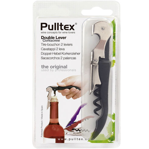 Штопор DOUBLE LEVER CORKSCREW, чорний, блістер