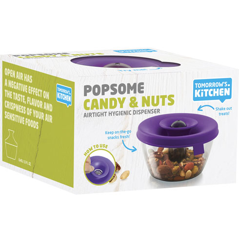 Контейнер з кришкою-дозатором POPSOME CANDY & NUTS, 0,45 л, фіолетовий