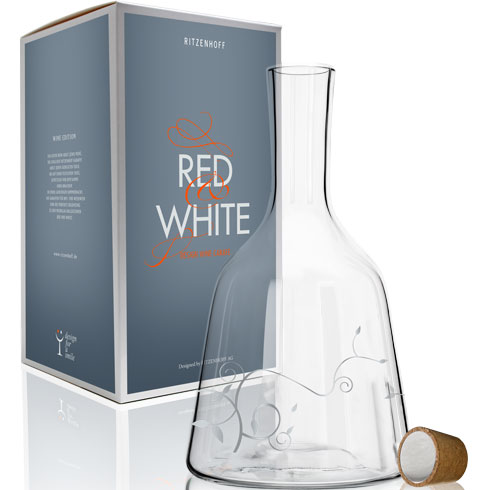 Графин для вина з корковою пробкою RED & WHITE WINE CARAFE, 1,5 л., дизайн Liana Cavallaro