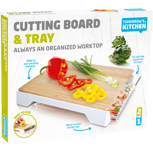 Дошка кухонна з висувним лотком CUTTING BOARD & TRAY