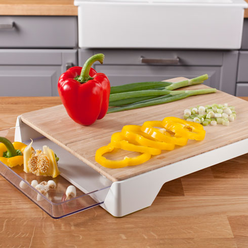 Дошка кухонна з висувним лотком CUTTING BOARD & TRAY