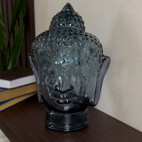 Статуетка CABEZA DE BUDA H30CM, світло-сірий