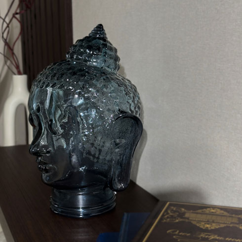 Статуетка CABEZA DE BUDA H30CM, світло-сірий