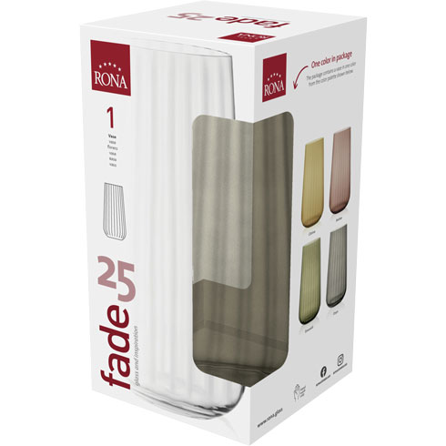 Ваза FADE ONYX H25XD13CM, антрацит