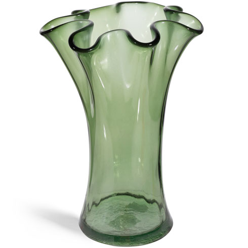 Ваза ARTESANIA, 23 см, зелена хвиля