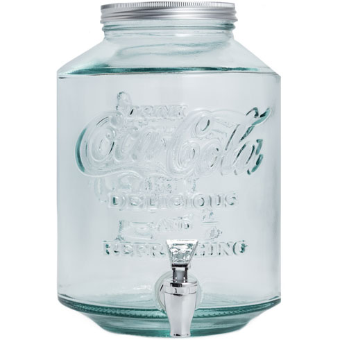 Диспенсер для напоїв з кришкою та краном COCA-COLA, 5 л