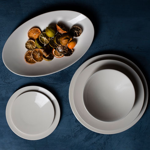 Блюдо овальне OCEAN WHITE D24CM